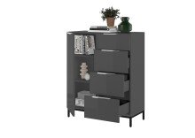 Kombikommode >Santorin< inkl. Gestell, in Anthrazit - 90x112x40cm (BxHxT)