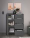 Kombikommode >Santorin< inkl. Gestell, in Anthrazit - 90x112x40cm (BxHxT)