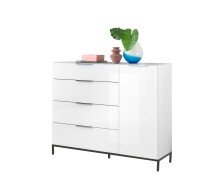 Sideboard >Santorin< inkl. Gestell, in Weiß - 134x112x40cm (BxHxT)