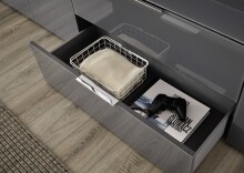 Sideboard >Santorin< inkl. Gestell, in Anthrazit - 134x112x40cm (BxHxT)