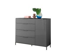 Sideboard >Santorin< inkl. Gestell, in Anthrazit - 134x112x40cm (BxHxT)