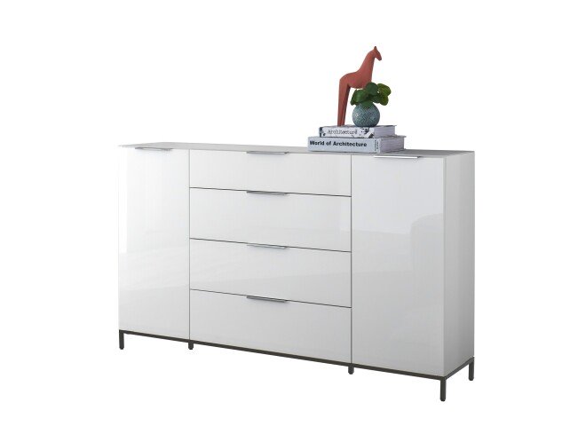 Sideboard >Santorin< inkl. Gestell, in Weiß - 180x112x40cm (BxHxT)