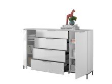 Sideboard >Santorin< inkl. Gestell, in Weiß - 180x112x40cm (BxHxT)