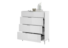 Schubkastenkommode >Santorin< inkl. Gestell, in Weiß - 90x112x40cm (BxHxT)