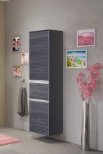 Badmöbel-Set >Arezzo< (3-tlg.) in Rauchsilber / Graphit