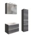 Badmöbel-Set >Arezzo< (3-tlg.) in Rauchsilber / Graphit
