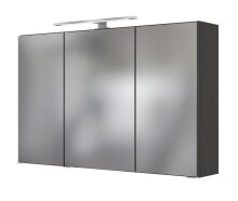 Badmöbel-Set >Arezzo< (3-tlg.) in Rauchsilber / graphit