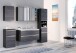 Badmöbel-Set >Arezzo< (3-tlg.) in Rauchsilber / graphit