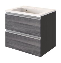 Badmöbel-Set >Arezzo< (3-tlg.) in Rauchsilber / Graphit