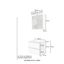 Badmöbel-Set >Arezzo< (3-tlg.) in Rauchsilber...