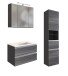 Badmöbel-Set >Arezzo< (3-tlg.) in Rauchsilber / Graphit