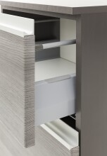 Badmöbel-Set >Arezzo< (3-tlg.) in Rauchsilber / Graphit