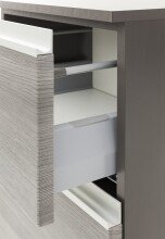 Badmöbel-Set >Arezzo< (3-tlg.) in Rauchsilber / Graphit