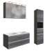 Badmöbel-Set >Arezzo< (3-tlg.) in Rauchsilber / Graphit