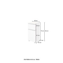 Badmöbel-Set >Arezzo< (5-tlg.) in Rauchsilber / Graphit