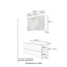 Badmöbel-Set >Arezzo< (5-tlg.) in Rauchsilber / Graphit