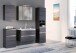 Badmöbel-Set >Arezzo< (5-tlg.) in Rauchsilber / Graphit