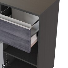 Badmöbel-Set >Arezzo< (5-tlg.) in Rauchsilber / Graphit