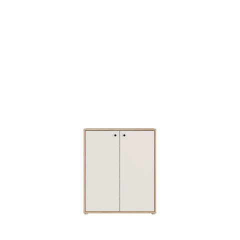 Kommode >KENDRAY< in Mauvelle Eiche Dekor / Sand - 83,7x98,3x34,9cm (BxHxT)