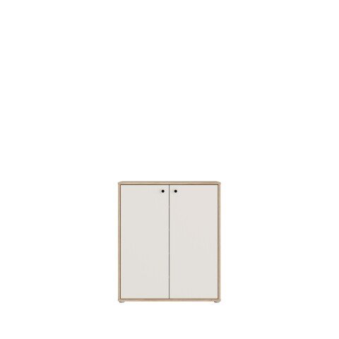 Kommode >KENDRAY< in Mauvelle Eiche Dekor / Sand - 83,7x98,3x34,9cm (BxHxT)