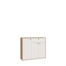 Kommode >KENDRAY< in Mauvelle Eiche Dekor / Sand - 113,4x98,3x34,9cm (BxHxT)