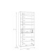 Schuhschrank >KENDRAY< in Mauvelle Eiche Dekor / Sand - 83,7x191,1x34,9 (BxHxT)