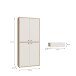 Schuhschrank >KENDRAY< in Mauvelle Eiche Dekor / Sand - 83,7x191,1x34,9 (BxHxT)