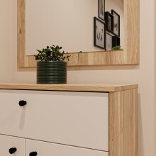 Garderoben-Set >KENDRAY< (2er-Set) in Eiche Dekor / Sand - 73,7x200x34,9 (BxHxT)