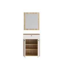 Garderoben-Set >KENDRAY< (2er-Set) in Eiche Dekor / Sand - 73,7x200x34,9 (BxHxT)