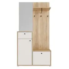 Kompaktgarderobe >KENDRAY< in Mauvelle Eiche Dekor...