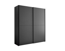 Schwebetürenschrank >FLINN< 2 Böden + 2 Stangen, Graphit - 170x195x57,5cm (BxHxT)