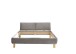 Polsterbett >ARBARO< aus Massivholz, Cord-Kopfteil Grau, Liegefläche 180x200 cm