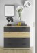 Schubkastenkommode >STARLIGHT< in Anthrazit / Artisan Eiche Dekor - 110x94,8x41 (B/H/T)