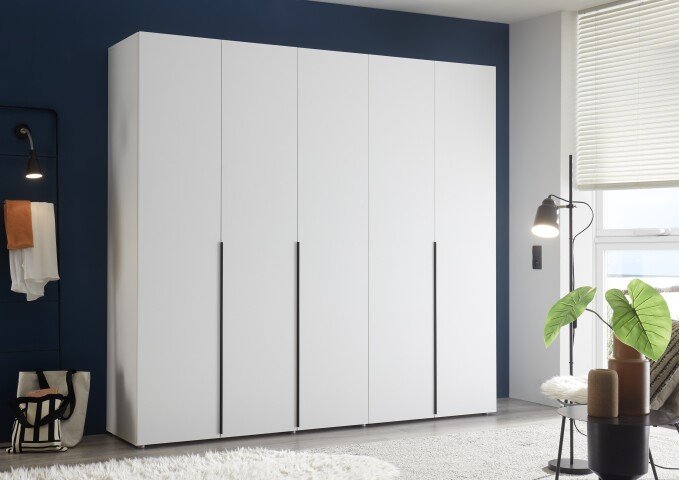 Drehtürenschrank >MARLU< in weiß - 224,8x210x51,6cm (BxHxT)