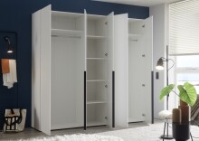 Drehtürenschrank >MARLU< in weiß - 224,8x210x51,6cm (BxHxT)