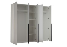 Drehtürenschrank >MARLU< in weiß - 224,8x210x51,6cm (BxHxT)