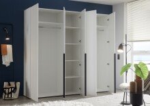 Drehtürenschrank >MARLU< in weiß - 224,8x210x51,6cm (BxHxT)