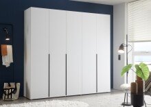 Drehtürenschrank >MARLU< in weiß - 224,8x210x51,6cm (BxHxT)