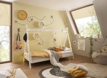 Kinderbett >Sora< in weiss, Kiefer Massivholz -...