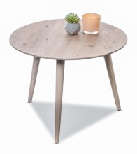 Beistelltisch >Oslo< in bianco, Wildeiche - 45x60cm (HxD)