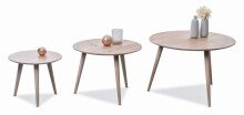 Beistelltisch >Oslo< in bianco, Wildeiche - 45x60cm (HxD)