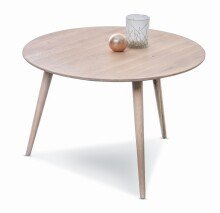 Couchtisch >Oslo< in bianco, Wildeiche massiv -...