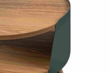 Beistelltisch >Sandro< in Eiche Dekor / grün, MDF Dekor Eiche - 55x40cm (HxD)