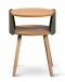 Beistelltisch >Sandro< in Eiche Dekor / grün, MDF Dekor Eiche - 55x40cm (HxD)