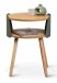 Beistelltisch >Sandro< in Eiche Dekor / grün, MDF Dekor Eiche - 55x40cm (HxD)