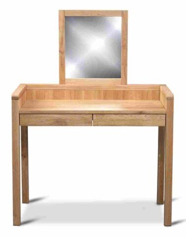 Schminktisch >Riga< in Wildeiche, Massivholz, geölt - 75x45cm (HxT)