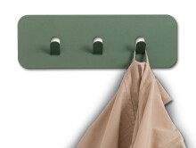 Garderobenleiste >Tilly< in grün, Metall  - 30x10x3cm (BxHxT)