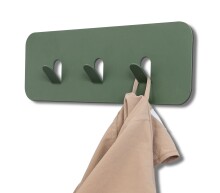 Garderobenleiste >Tilly< in grün, Metall  - 30x10x3cm (BxHxT)