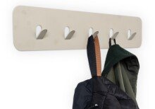 Garderobenleiste >Tilly< in cremweiß, Metall - 50x10x3cm (BxHxT)