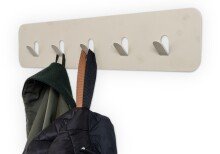 Garderobenleiste >Tilly< in cremweiß, Metall - 50x10x3cm (BxHxT)